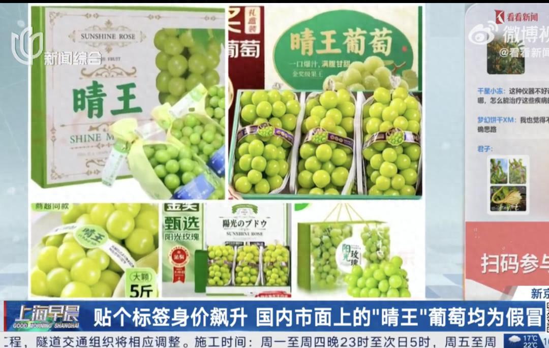 陽光玫瑰葡萄只因貼上這個(gè)標(biāo)簽后漲價(jià)數(shù)倍?專家提醒→