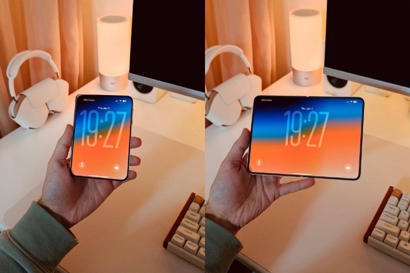 蘋果首款折疊屏iPhone渲染圖曝光,或2026年秋季發布